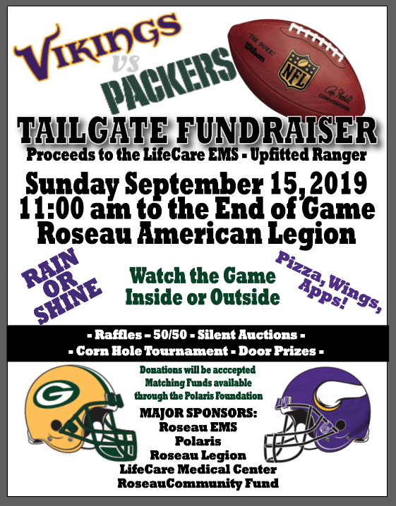 Tailgate Fundraiser Go Explore Roseau, Minnesota
