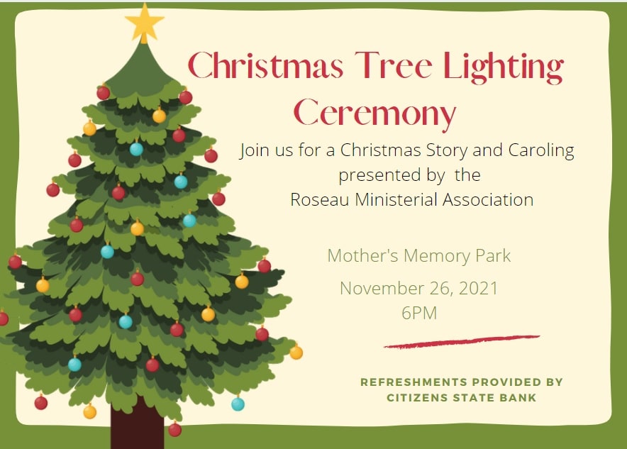 Christmas Tree Lighting Ceremony 2021 - Go Explore Roseau, Minnesota