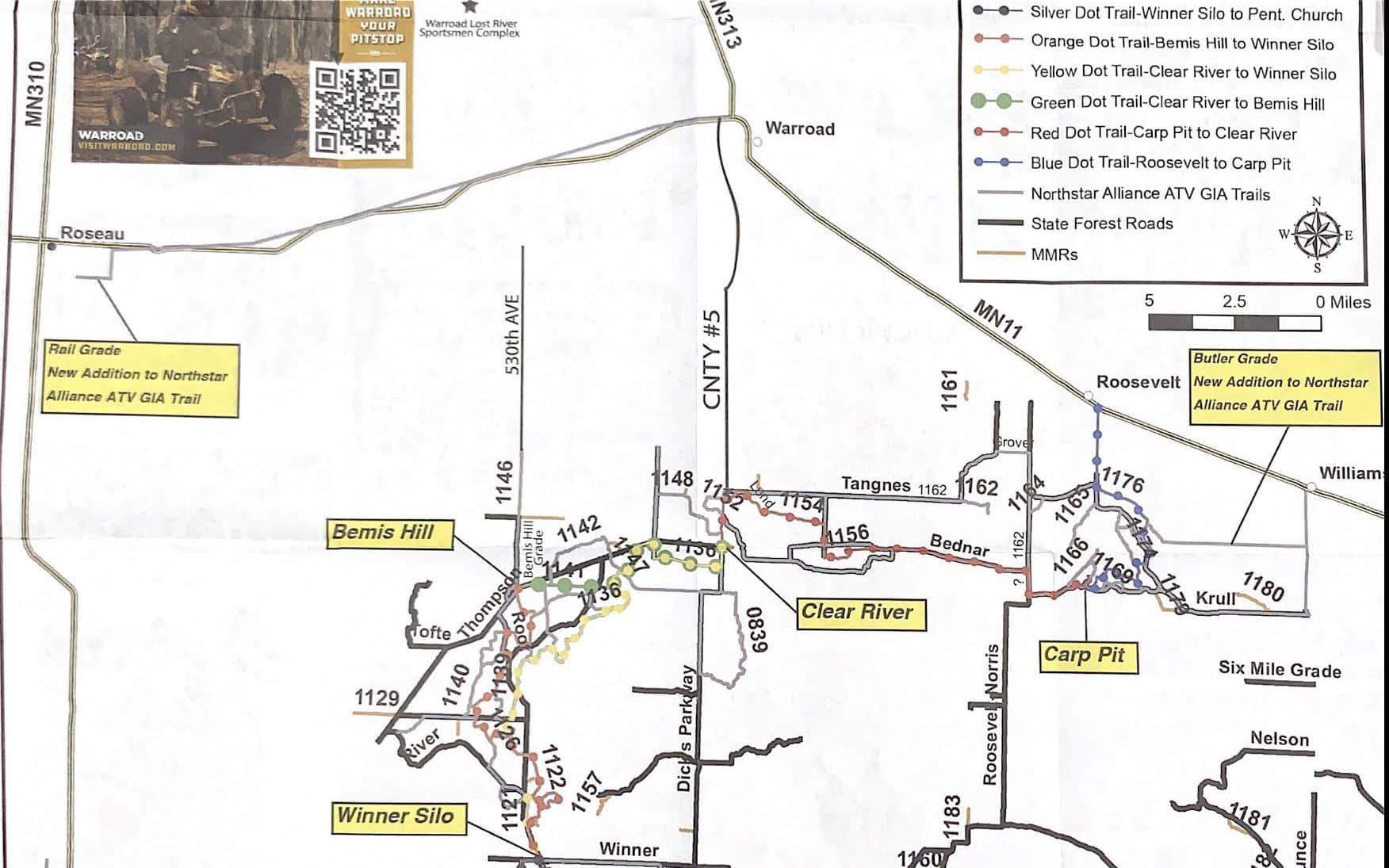 ATV Trail Map Roseau, MN