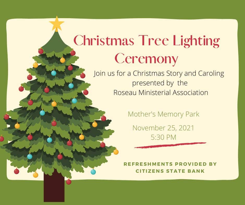 Christmas Tree Lighting Ceremony Go Explore Roseau, Minnesota