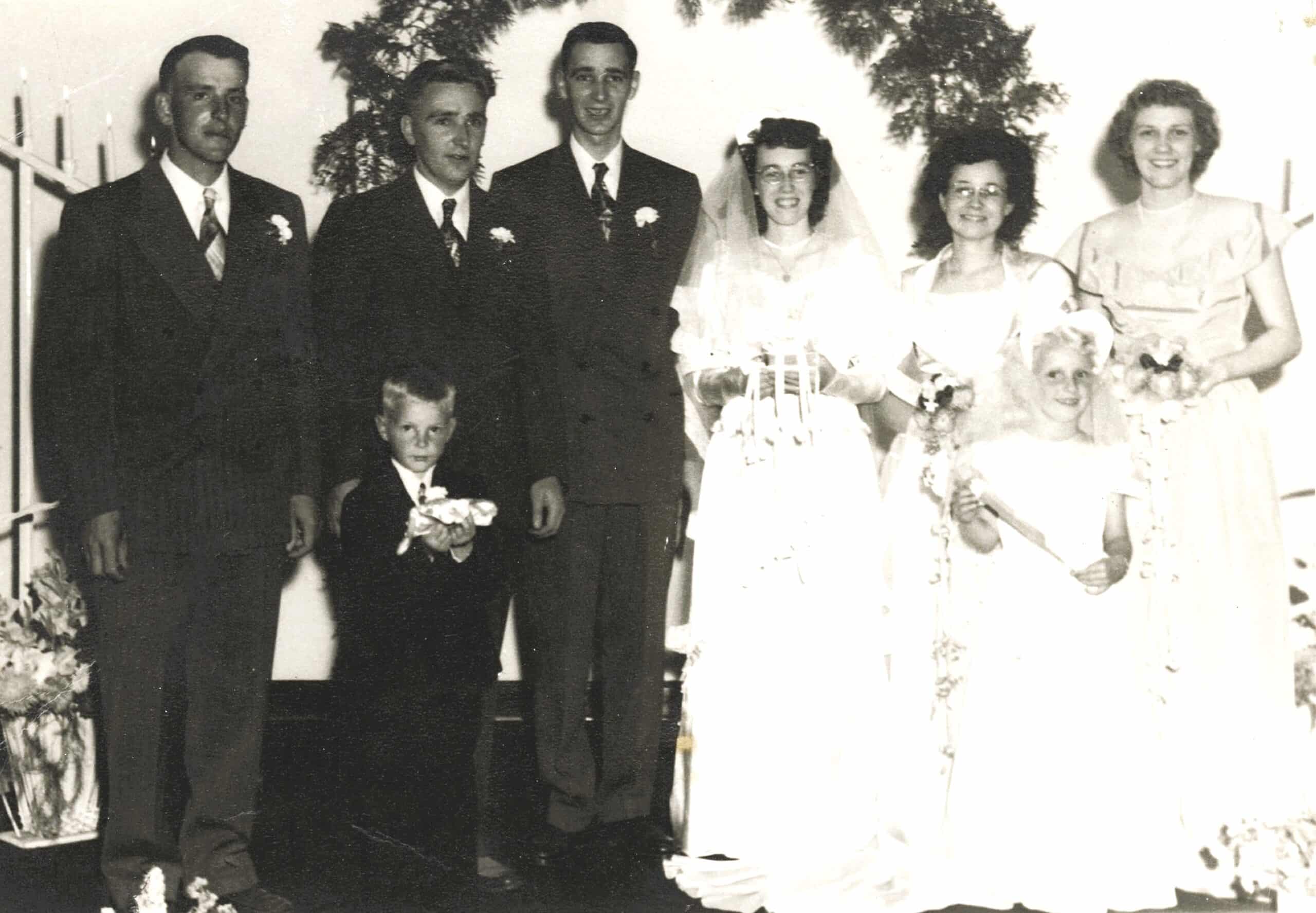 Bridal party in 1949