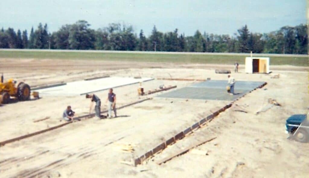 1968 working on new construction of the Northern Upholstrey building