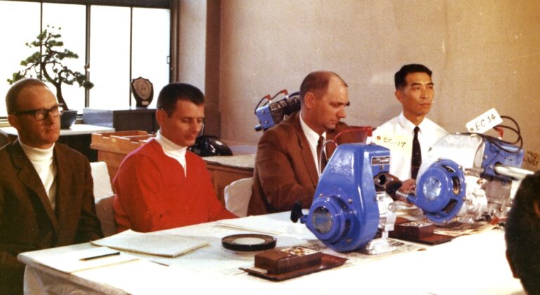 Jerry Reese LeRoy Lindblad Allan Hetteen and a Fuji Engineer