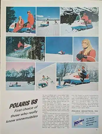 1968 Polaris snowmobile ad
