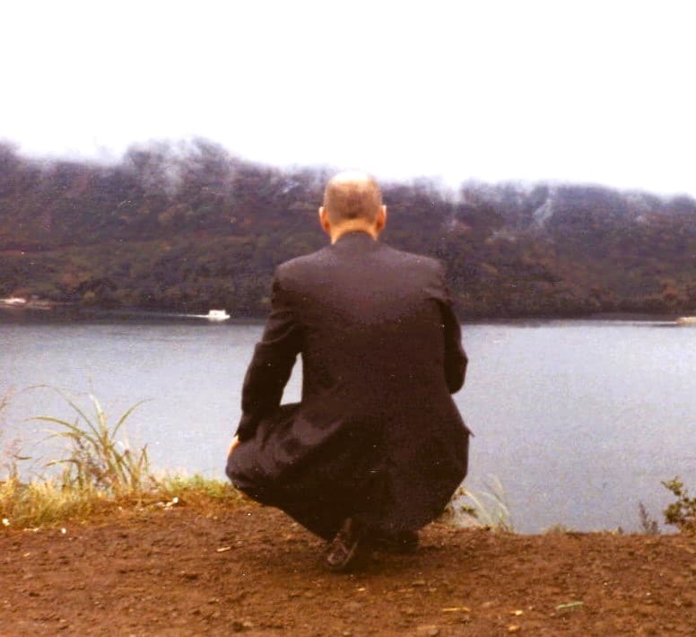 Allan in Japan visiting Fuji Industries in deep in thought