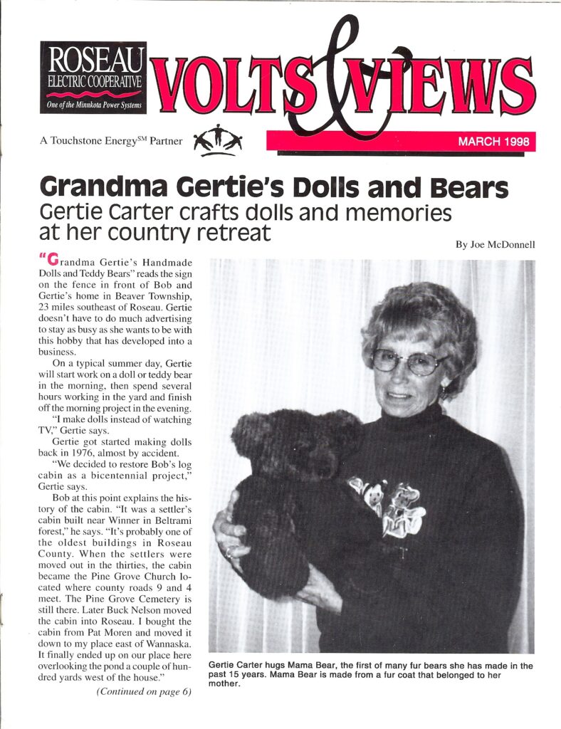 Grandma Gerties Article in Volts and Views