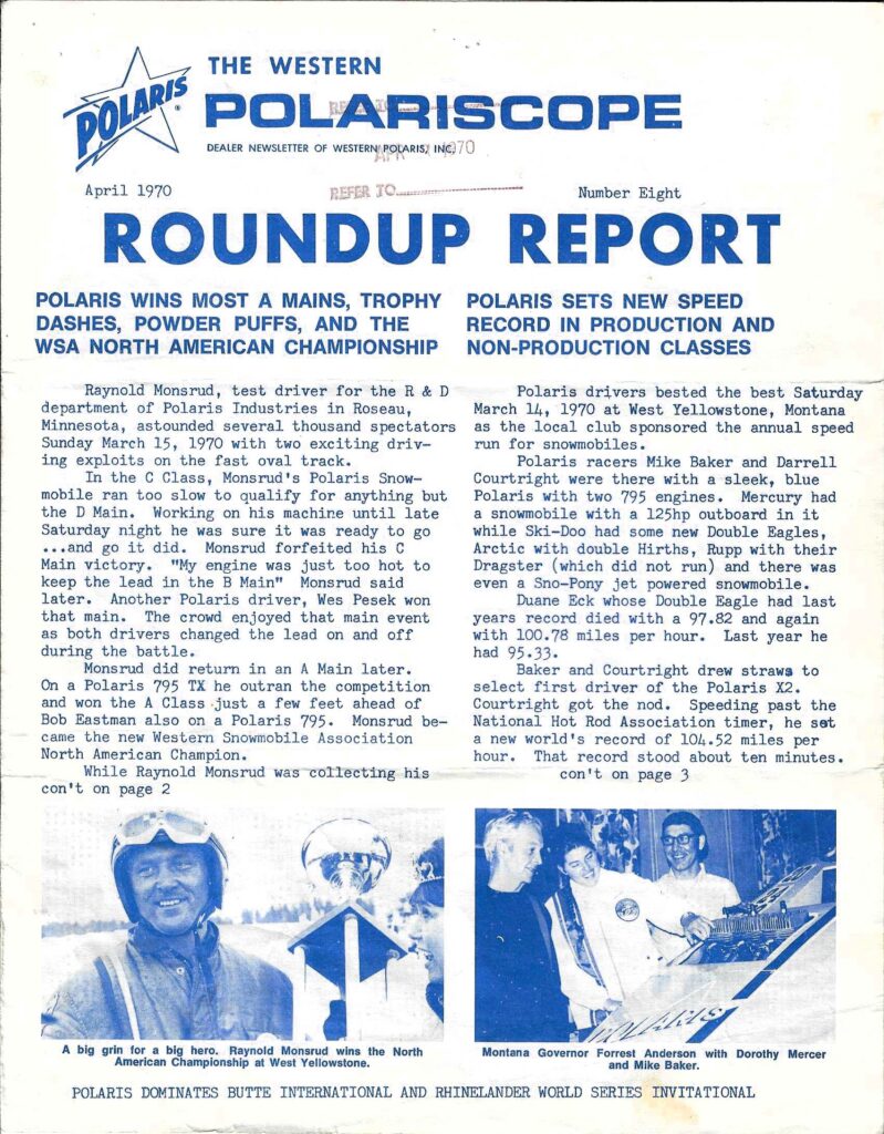 1970 Yellowstone Roundup with Ray Monsrud and Mike Mike with Dorothy Mercer
