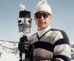 Norm Sayler carrying the 1960 Olympic Torch