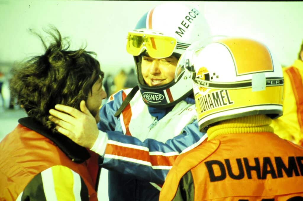 Dorothy Mercer with the Ski Doo boys
