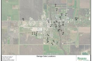 2022 Garage Sale Location Map